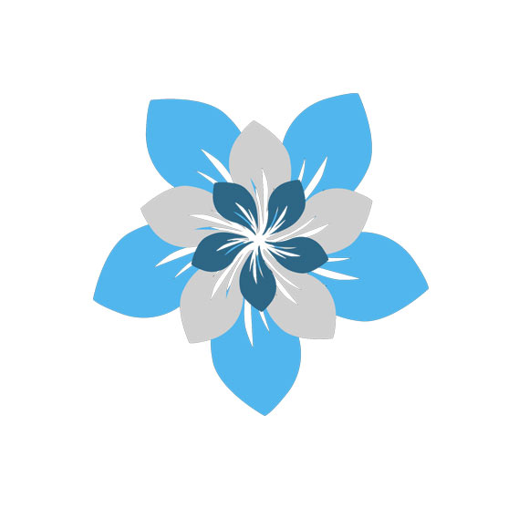 Blue Flower Clip Art N76 free image download