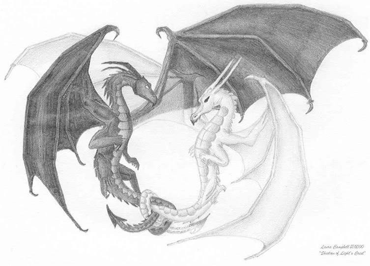 Cool Black And White Dragons N2 free image download