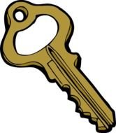 Cartoon Key Clip Art N19