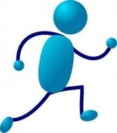 Stick Man Running Clip Art N31