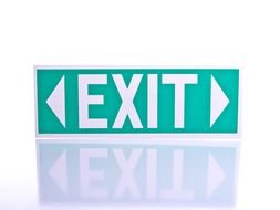 Left And Right Exit Sign drawing