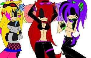 drawings of girls with different hair colors