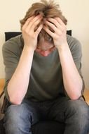 photo of embarrassed young man