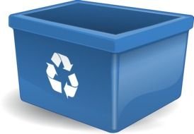 Blue Recycle Bin