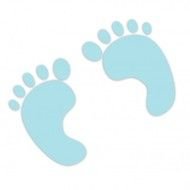 Blue Baby Footprints Clip Art N15