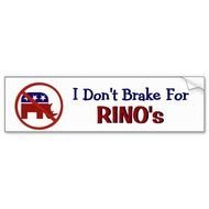 Vote For A Republican RINO Dont Make Me Laugh Bumper Sticker