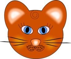 orange cat face