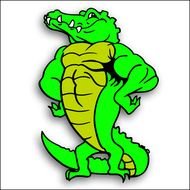Gator Mascot Clip Art N11