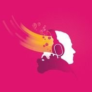 Pink Music man drawing