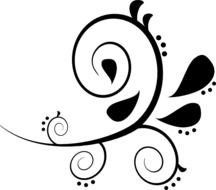 Black Swirl Designs Clip Art N14