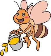 Cartoon Honey Bees N17