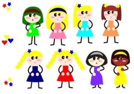 Girls Stickfigure drawing