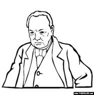 Winston Churchill Coloring Pages