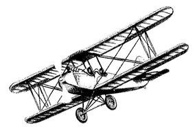 Biplane Clip Art drawing