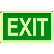 drawn green exit sign