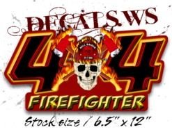 Firefighter Skull Decals N2