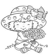 Ä°llustration of Strawberry Shortcake Coloring Page