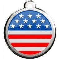 American Flag Dog Tags