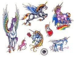Tattoos unicorns drawing