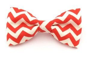 red and white striped bow tie