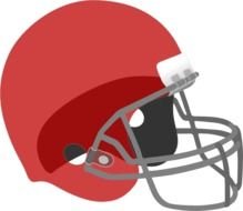 Red Football Helmet Clip Art N12
