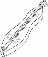 Mountain Dulcimer Clip Art N2