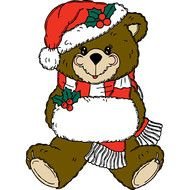 Christmas Teddy Bears Clip Art N16
