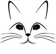 Cat Face Clip Art drawing