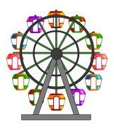 Ferris Wheel as a graphic illustration