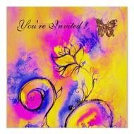 Blue Flowers And Butterflies N2