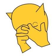 Sad Cat Face Cartoon N2