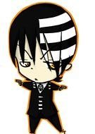 cartoon boy in black suit