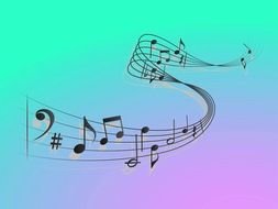 Vector Music Note Symbol drawing