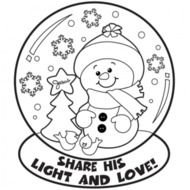 Snow Globe Coloring Pages