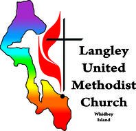 Logo of the United Methodist Church with a color pattern