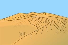 Cartoon Sand Dune drawing