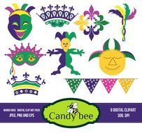 Mardi Gras Clip Art Page N2