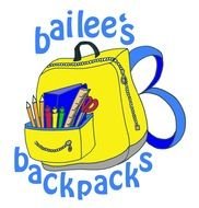 logo with a school backpack