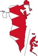 Bahrain Flag as a graphic illustration