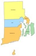 Clip art of Rhode Island County Map