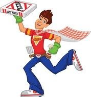 Pizza Delivery Man drawing