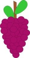 Ä°llustration of Cartoon Grapes