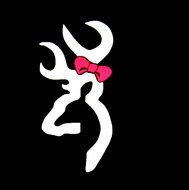 Browning Deer Logo With Bow drawing