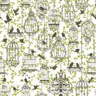 Vintage Bird Cage drawing