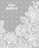 white lace on a gray background