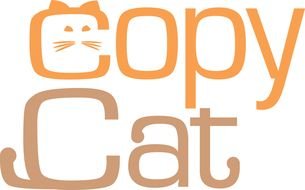 Copy Cat, lettering with drawing