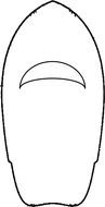 black Outline of boat