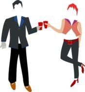 Woman Drinking Coffee Clip Art N16