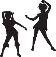 Children Dancing Silhouette N2