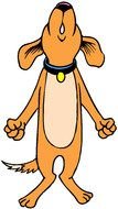 cartoon howling dog